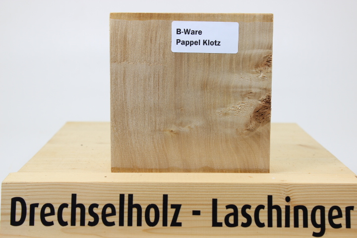 Pappel Klotz 2. Wahl 200x200x100 mm